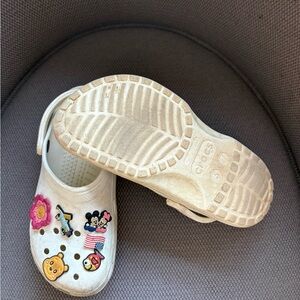 CROCS White Clog with Colorful Character Jibbitz